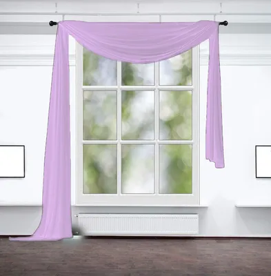Produktbild von Fertiggardine Gardine - Vorhang, Voile Querbehang, Lila