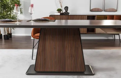 Immagine prodotto di Tavolo da pranzo Tavolo da sala da pranzo Sala da pranzo Legno Tavoli moderni marrone