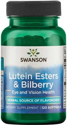 Obrázok produktu pre Ester luteínu 6 mg a čučoriedky 20 mg 120 mäkkých gélov Swanson Health Products