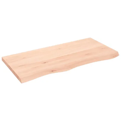 Produktbild von Tischplatte 100x50x(2-4) cm Massivholz Eiche Unbehandelt