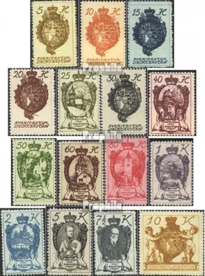 Produktbild von Briefmarken Liechtenstein 1920 Mi 25-39 (kompl.Ausg.) postfrisch Freimarken