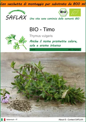 Immagine prodotto di SAFLAX Garden in the bag -- Timo - 800 semi - Thymus