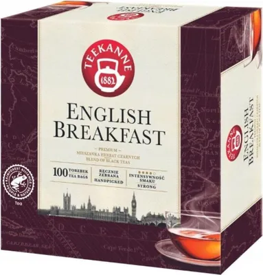 Zdjęcie produktu dla Herbata czarna TEEKANNE English Breakfast 100 torebek x 1,75g RFA