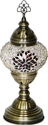 Immagine prodotto di Lampada da tavolo Oosterse Mosaik - Marrone - Altezza 30 cm - Diametro 13,5 cm - Attacco E14 - Realizzata a mano