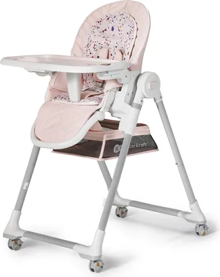 Produktbild von Kinderkraft LASTREE 2 in 1 - Babyliege und Kinderhochstuhl - verstellbar - zusammenklappbar - mit Spielbügel und Rollen - ab Geburt bis 3 Jahre - Rosa