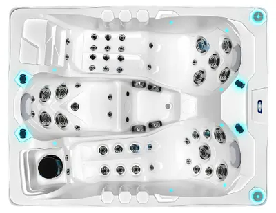 Productafbeelding van Whirlpool Whirlwanne, spa-bad, bubbelbad, buitenwhirlpool, relaxpool, 213x165 cm