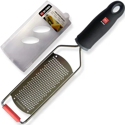 Feine Zestenreibe aus Edelstahl, ergonomisch, spülmaschinengeeignet