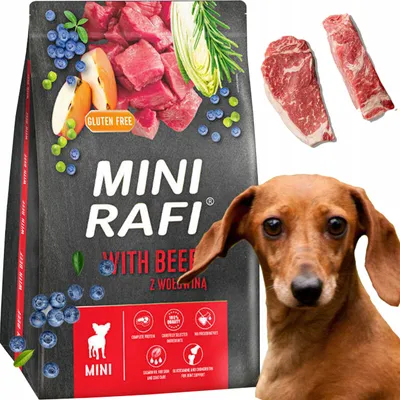 Produktbild von RAFI MINI Adult Trockenfutter für Hunde mit Rindfleisch, 3 kg – 1 Stück