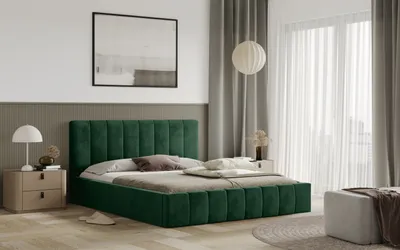 Obrázek produktu pro Postel RIMINI 160x200 zelená s úložným prostorem