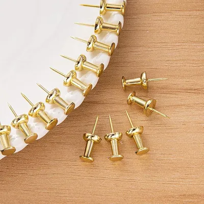 Pinnnadeln - Pinnnadeln für Pinnwand - 100 Stück - Pinnnadeln Gold - Pushpins - Stecknadeln - Pushpin Clips - Stecker
