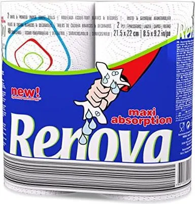 Image de Papier essuie-tout Renova Max Absorption, 2 rouleaux