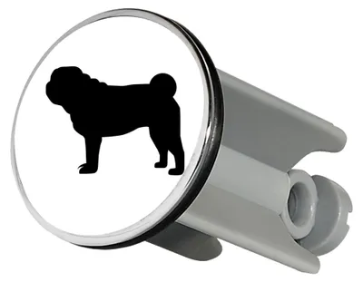 Produktbild von Waschbeckenstöpsel Mops Silhouette 4cm für Abflussstopfen