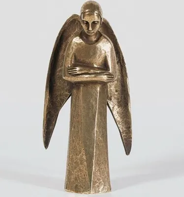 Produktbild von Schutzengel 20 cm Bronzeskulptur, Engelfigur