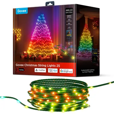 Zdjęcie produktu dla Govee H80C4, Inteligentne oświetlenie sznurkowe, Wi-Fi/Bluetooth, Zielony, 802.11b, 802.11g, Wi-Fi 4 (802.11n), LED, Wielo