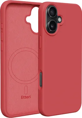 Image de Coque silicone TPU Etteri Mag pour iPhone 16 framboise