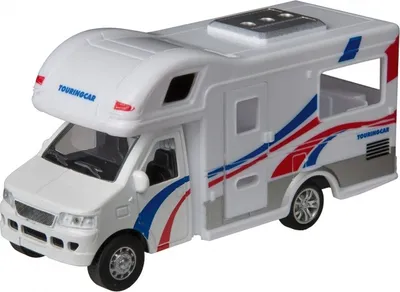 Image de Camping-car 12 cm blanc/bleu/rouge