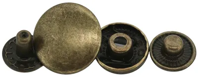 50 Stk Druckknopf Set rund S-Feder Verschlüsse Schnappknopf Metall Größen 17mm sltmessing