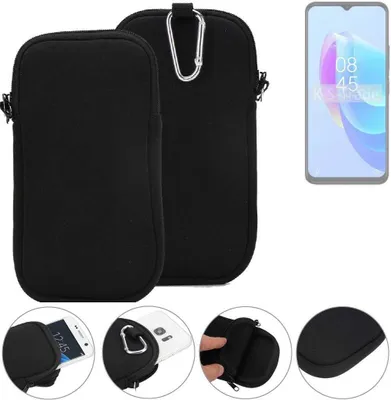 Produktbild von K-S-Trade Neopren-Hülle Handyhülle kompatibel mit Tecno Spark 10C Schutzhülle Neoprenhülle Sleeve Schutz-Hülle Gürtel Tasche Case Holster