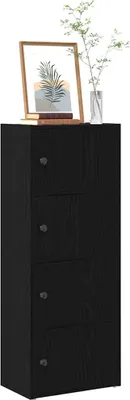Image de Maison Exclusive - Bibliothèque aspect chêne noir 40x24x102 cm Matériau dérivé du bois