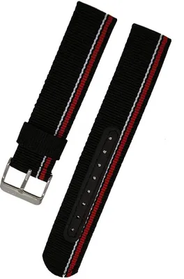 Produktbild von Uhrenarmband PIERO MAGLI Textilband schwarz 24mm 150101111 NEU