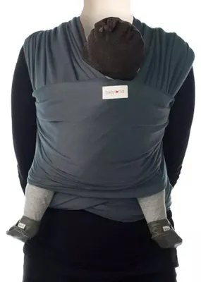 Image de Écharpe de portage tricotée Slen Bambus Tiny - 540 x 67 cm - Gris | par Babylonia
