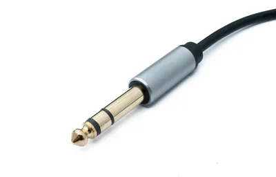Produktbild von SYSTEM-S Audio Klinke Kabel 50 cm 6,35 mm 2 polig Stecker zu 3,5 mm 3 polig Stecker AUX Adapter
