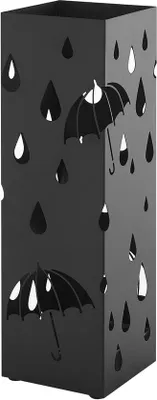 Produktbild von Famanu Parapluständer mit herausnehmbarer Tropfschale - 15x15x49 cm - Schwarz