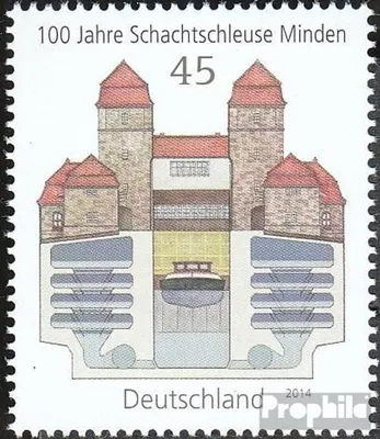 Produktbild von Briefmarken BRD (BR.Deutschland) 2014 Mi 3107 (kompl.Ausg.) postfrisch Schachtschleuse