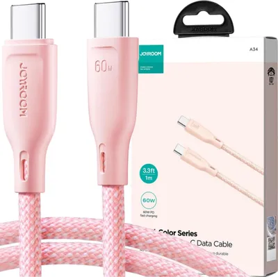 Image de Kabel Joyroom Multi-Color Series S-A34 Usb-A / Lightning 3A 1M - Różowy