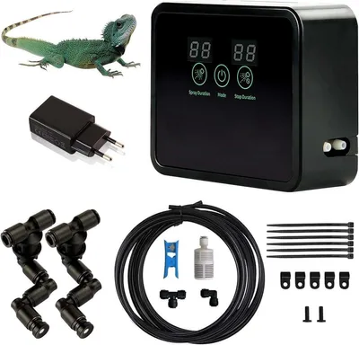 Intelligentes Reptiliennebel-System mit Timer und 360 Grad verstellbaren Nebeldüsen für Terrarien