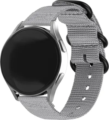 Produktbild von Strap-it Samsung Galaxy Watch 6 Classic 43mm Nylon Schnallenarmband (Grau)