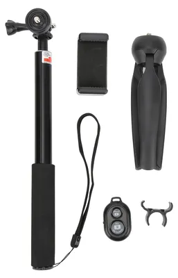 Obrázok produktu pre Hliníkový statív na selfie tyč pre mobilné telefóny, určený na selfies a živé vysielanie, kompatibilný aj s kamerami GoPro