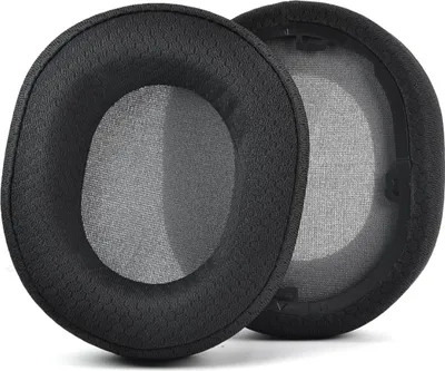 Produktbild von INF 2 Stück Schwarze Mesh-Ohrpolster Ersatz für Corsair HS55, HS65 Headsets
