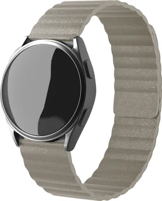 Produktbild von Strap-it OnePlus Watch Lederarmband Loop (Khaki)