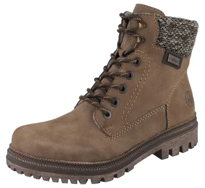 Produktbild von RIEKER Y7621-25 Damen Schnürstiefel braun Kunstleder - Größe: 37