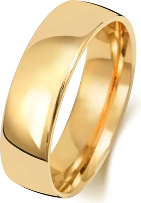 Produktbild von Schwerer 9 Karat (375) Gold 6mm Slight Court Form Herren/Damen - Trauring/Ehering/Hochzeitsring, 54 (17.2); TRS151259KYRSN