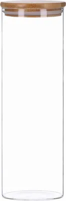 Produktbild von 2200ml Vorratsglas mit Bambusdeckel, luftdicht, stapelbar, Spülmaschinenfest und Mottensicher