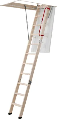 Produktbild von Dachbodentreppe Bodentreppe Speichertreppe wärmegedämmt U Wert 0,64 130 x 70 cm bis 280 cm LRH inkl. Handlauf, Bedienstab, Fußkappen, Abdeckleisten