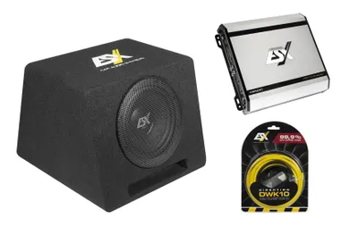 Immagine prodotto di ESX DBP108Q BASS PACK da 20 cm + amplificatore + cavi di collegamento