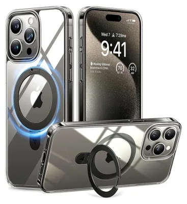 Produktbild von Torras phone case UPRO Ostand Clear for iPhone 15 PRO (transparent)