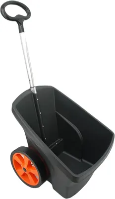 Produktbild von Gartenwagen Schubkarre 67 Liter Tragfähigkeit: 50 kg Gartenkarre Handwagen Handwagen Schubkarre mit Vollgummirad Gartentrolley Gartenschubkarre Deichsel aus Aluminium (Schwarz)