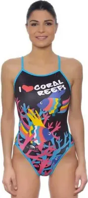 Produktbild von Turbo Coral Reeps Badeanzug Schwarz 2XL Damen Schwarz 2XL