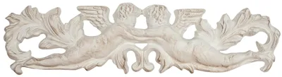Holz-Wanddekoration, antik weiß, 87x6x22 cm, Italien