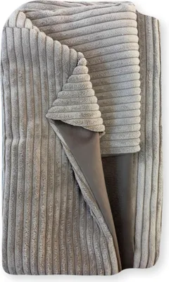 Produktbild von 4L Textil MOLLY Kuscheliges Stripes Hundebett Bezug abnehmbar und waschbar Hundekorb mittelgroße Hunde Cord Hundekissen flauschig Hundekörbchen Cord Hundesofa (Ersatzbezug, 120x100 cm, Braun (Stripes)