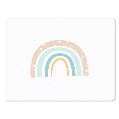 Produktbild von MuchoWow® Mauspad Mousepad Regenbogen - Kinder - Pastell - Tupfen - Baby 23x19 cm - Mousepads - Maus Mat - Pad - Mausunterlage - Schreibtischunterlage - Mauspad