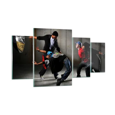 Produktbild von Bilder auf glas - Gleichgewicht Tänzer springen - 160x90cm - Glasbilder - Wandbilder - Kunstdruck - zum Aufhängen bereit - Wanddekoration aus Glas - Glas Bilder - Wandbild auf Glas - GDL160x90-2126