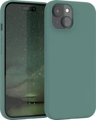 Produktbild von EAZY CASE Silikonhülle für Apple iPhone 15 Silikon Backcover Schutz in Grün