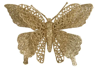 Immagine prodotto di Clayre & Eef figurina decorativa farfalla 17x2x12 cm plastica color oro