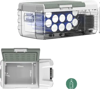 Immagine prodotto di Frigorifero portatile, capacità 15L, doppia alimentazione, 15L