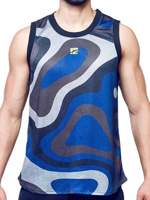Produktbild von Supawear Mesh Jersey Tank Top Blue Print Combo